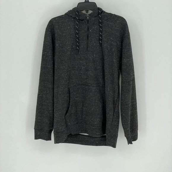 HOLLYWOOD Men's Dark Gray Sherpa Hoodie - Picture 1 of 5